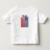 T-shirt Pour Les Tous Petits FilAm, Philippines mélangées et drapeau des (Dos)