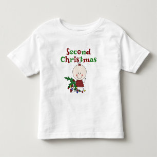 T-shirt Pour Les Tous Petits Fille 2e Noël Enfants Fêtes de bébé