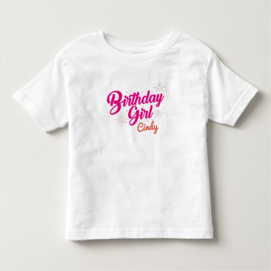 T-shirt Pour Les Tous Petits Fille d'anniversaire (Devant)