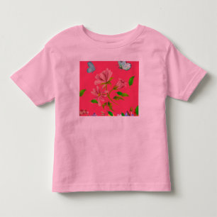 T-shirt Pour Les Tous Petits Fille Floral & Papillon Art
