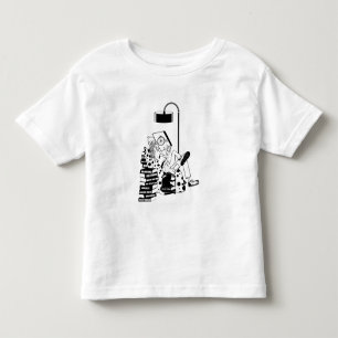 T-shirt Pour Les Tous Petits Fille lisant des livres