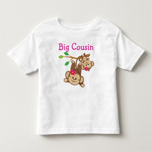 T-shirt Pour Les Tous Petits Fille singes Big Cousin (Devant)