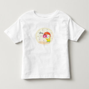 T-shirt Pour Les Tous Petits Fille tenant la caméra, en cliquant