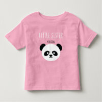Filles Personnalisées Panda Kawaii Petite Soeur