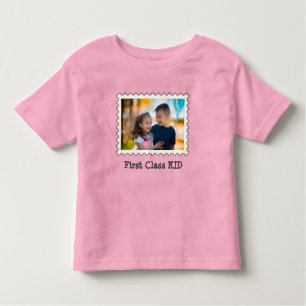 T-shirt Pour Les Tous Petits FIRST CLAST KID Best Kid photo horizontale personn