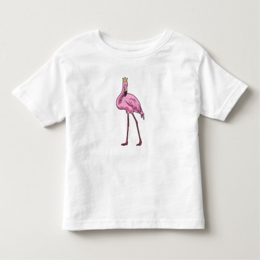 T-shirt Pour Les Tous Petits Flamant rose avec Couronne (Devant)
