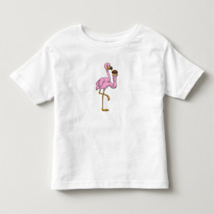 T-shirt Pour Les Tous Petits Flamant rose avec muffin