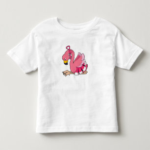 T-shirt Pour Les Tous Petits Flamant rose avec ruban
