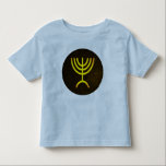 T-shirt Pour Les Tous Petits Flamme de Menorah<br><div class="desc">Un rendu numérique de la menorah juive à sept branches (hébreu : מְ וֹ נ רָ ‎). La menorah à sept branches, utilisée dans le sanctuaire portatif mis en place par Moïse dans le désert et plus tard dans le Temple de Jérusalem, est un symbole du judaïsme depuis des temps...</div>