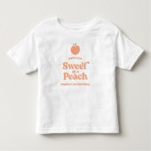 T-shirt Pour Les Tous Petits Fleur de Pêche Rose Orange Fête d'Anniversaire (Devant)