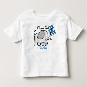 T-shirt Pour Les Tous Petits Fleur Eléphant avec Fleurs roses