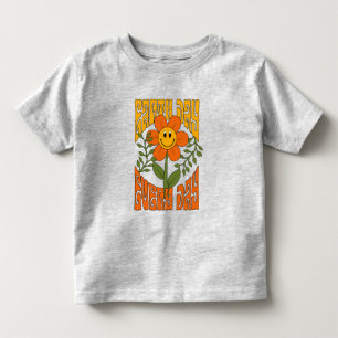 T-shirt Pour Les Tous Petits Fleur marguerite rétro des années 70