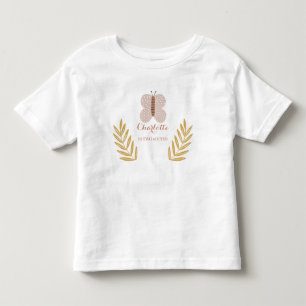 T-shirt Pour Les Tous Petits Fleur sauvage et papillons