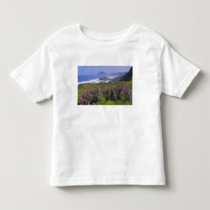 T-shirt Pour Les Tous Petits Fleurs de lupin et littoral accidenté le long