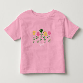 T-shirt Pour Les Tous Petits Fleurs de printemps et d'été pour filles personnal