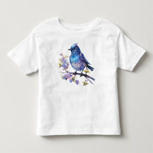 T-shirt Pour Les Tous Petits Fleurs d'oiseau de fée Clipart aquarelle-73611