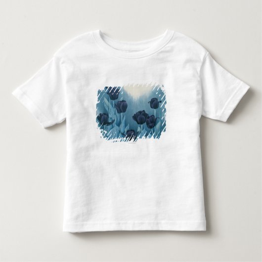 T-shirt Pour Les Tous Petits Fleurs foncées (Devant)