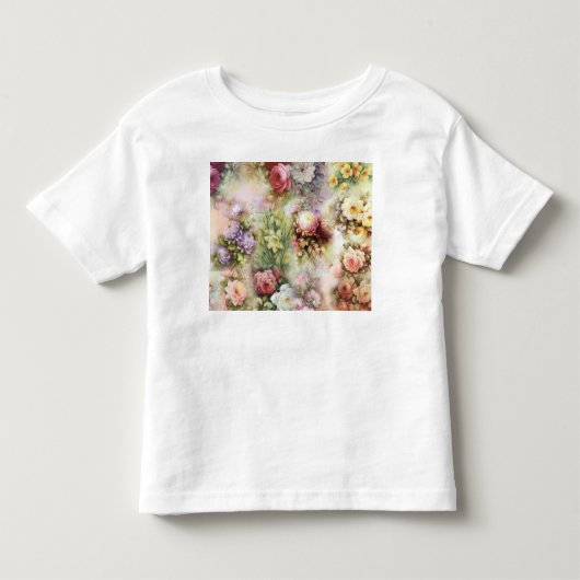T-shirt Pour Les Tous Petits Fleurs vintages (Devant)