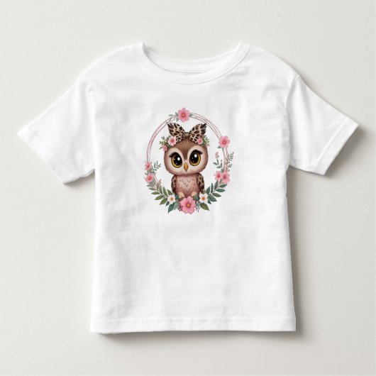 T-shirt Pour Les Tous Petits Floral Owl Princess (Devant)