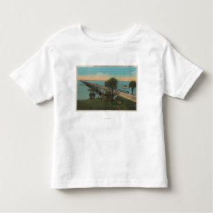 T-shirt Pour Les Tous Petits Fort Myers, la Floride - vue de traînée Bridg de
