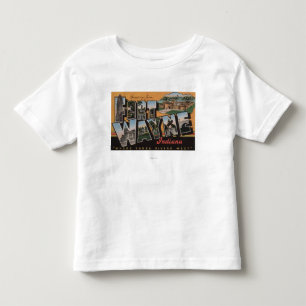 T-shirt Pour Les Tous Petits Fort Wayne, Indiana - grandes scènes de lettre