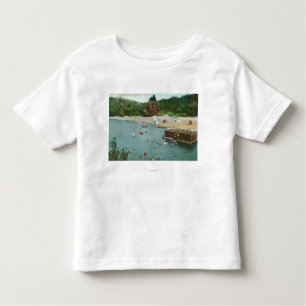 T-shirt Pour Les Tous Petits Foules nageant en rivière russe