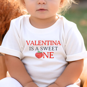T-shirt Pour Les Tous Petits Fraise Douce Première Fête 1er Anniversaire