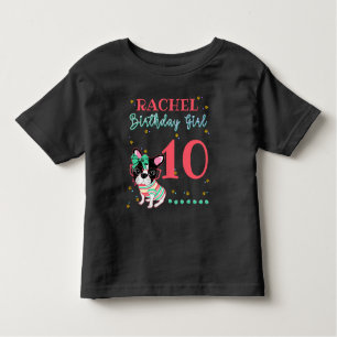 T-shirt Pour Les Tous Petits French Bulldog Frenchie Birthday Girl 