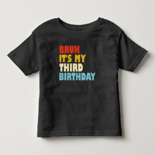T-shirt Pour Les Tous Petits Frère c'est mon troisième anniversaire Fille ou ga