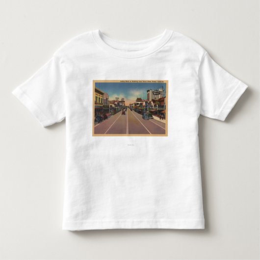 T-shirt Pour Les Tous Petits Fresno, vue de CA - nord sur Broadway (Devant)