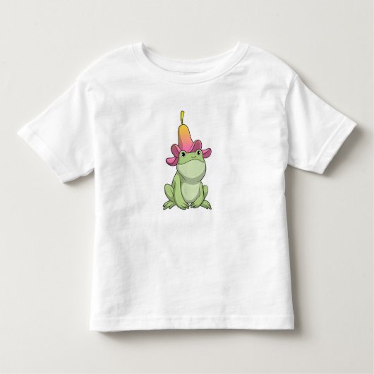 T-shirt Pour Les Tous Petits Frog with Plumeria (Devant)