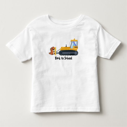 T-shirt Pour Les Tous Petits Fun DINO dinosaur tracteur Agritourisme École Enfa (Devant)