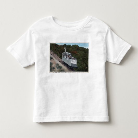 T-shirt Pour Les Tous Petits Funiculaire sur la vue de pente (Devant)