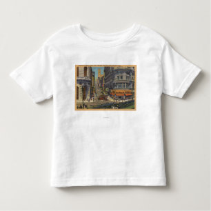 T-shirt Pour Les Tous Petits Funiculaires sur le marché et la rue de Powell