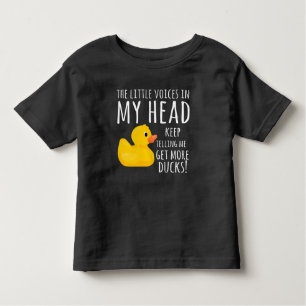 T-shirt Pour Les Tous Petits Funny Rubber Duck Little Voices dans ma tête