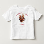T-shirt Pour Les Tous Petits Funny Rudolph rompu par le nom Noël (Devant)