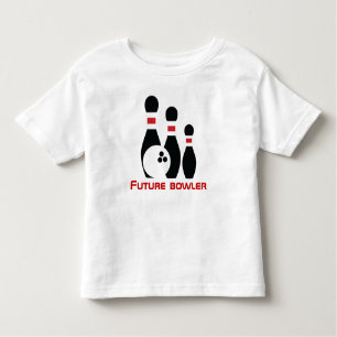 T-shirt Pour Les Tous Petits Futur bowler, boule de bowling et épingles