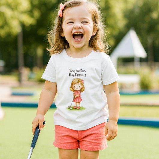 T-shirt Pour Les Tous Petits Future Golfeuse Bébé Fille ou