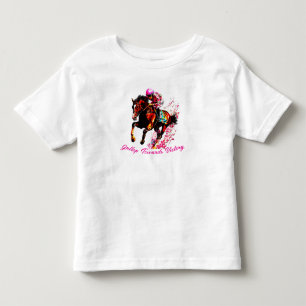T-shirt Pour Les Tous Petits Gallop Vers La Victoire. Élégant portrait de cheva