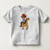T-shirt Pour Les Tous Petits Garçon afro-américain, cowboy, shérif, cheval (Devant)