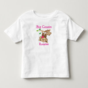 T-shirt Pour Les Tous Petits Garçon customisé, Fille Singes Gros Cousin