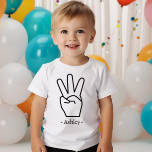 T-shirt Pour Les Tous Petits Garçon Fille 3 Ans Bébé Tenue de Fête d'anniversai