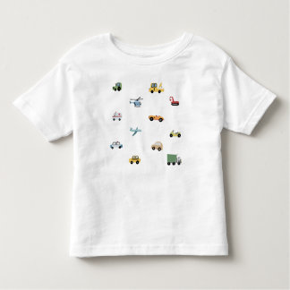 T-shirt Pour Les Tous Petits Garçons Mignon Transport Voiture Motif Monogramme