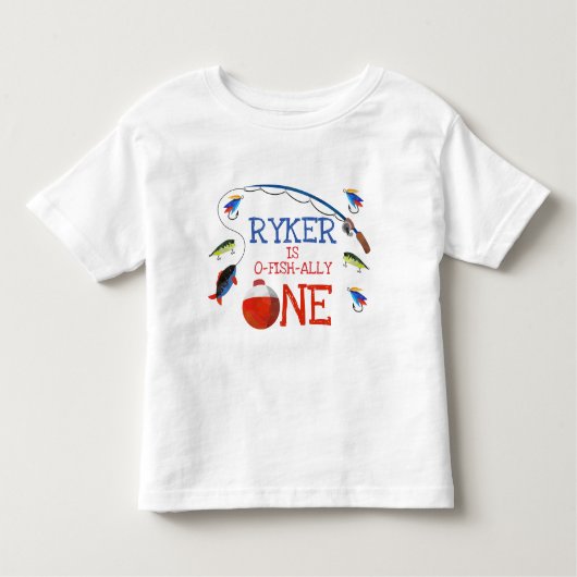 T-shirt Pour Les Tous Petits Garçons Pêche o-poisson-allié un 1er anniversaire  (Devant)
