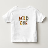 T-shirt Pour Les Tous Petits Garçons Safari Imprimer Wild One 1er Anniversaire (Dos)