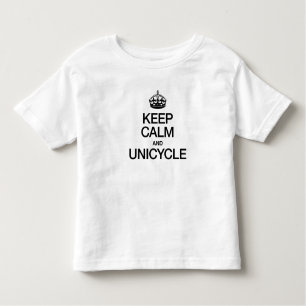 T-SHIRT POUR LES TOUS PETITS GARDER CALME ET UNICYCLE