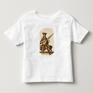 T-shirt Pour Les Tous Petits Gentleman Playing the Angelica, fashion plate, c.1