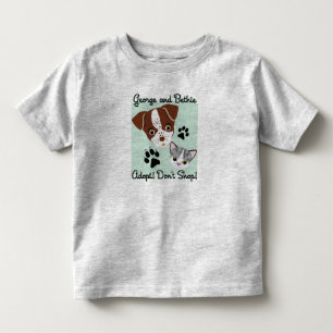 T-shirt Pour Les Tous Petits George et Bethie : Adoptez ! Ne faites pas des