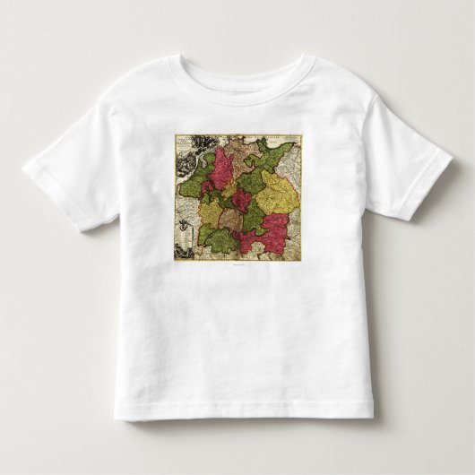 T-shirt Pour Les Tous Petits GermanyPanoramic MapGermany (Devant)