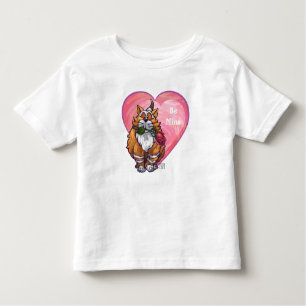 T-shirt Pour Les Tous Petits Ginger Cat Saint-Valentin